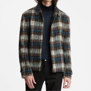 John Varvatos Baxter Alpaca Plaid Jacquard Jacket